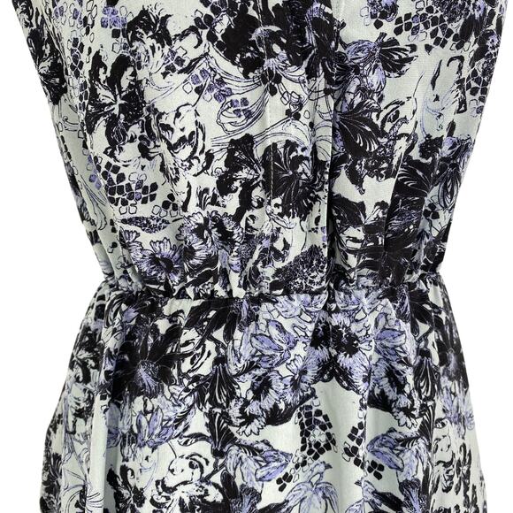 Rebecca Taylor Floral Cinch Waist Silk Dress Size 0 - Picture 3 of 10